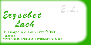 erzsebet lach business card